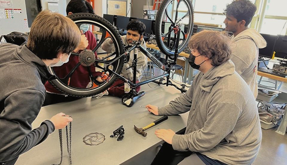 Students in an apprenticeship